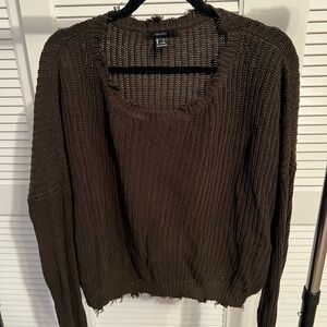 Distressed sweater